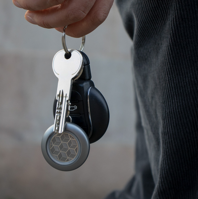 EthyloKey keyring Natural Grey